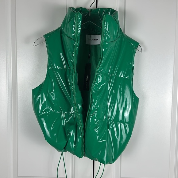 FASHION NOVA On Ice Puffer Vest - Green - Picture 9 of 11